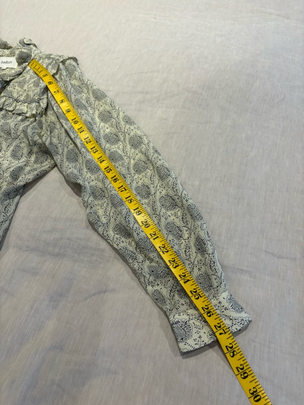 BORA ba&sh cream Paisley Ruffle Button-Up Blouse - Picture 10 of 10